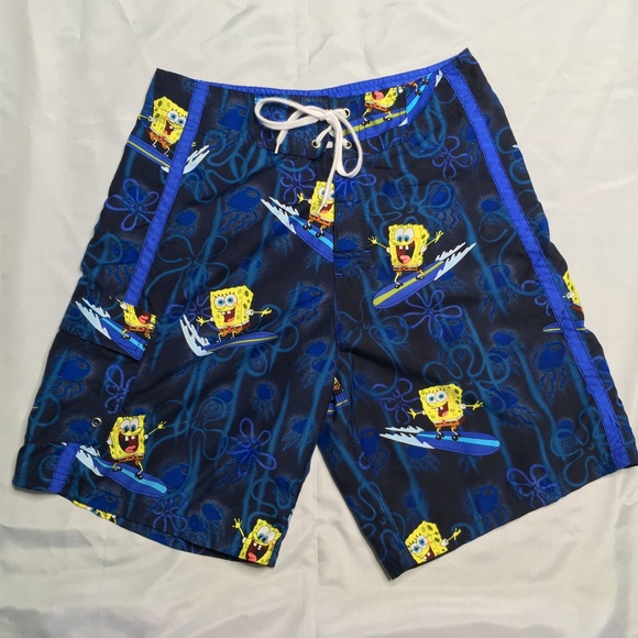 spongebob swim trunks mens